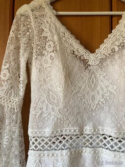 Ivory šaty z francúzskej čipky - 2