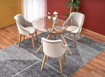 Okrúhly sklenený jedálenský stôl Ashmore - 2