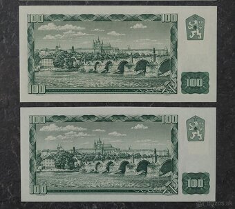 100 Kčs 1961 + SK kolok, stav N (UNC) - 2