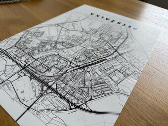 Plagát poster - Petržalka Mapa A3 - 2