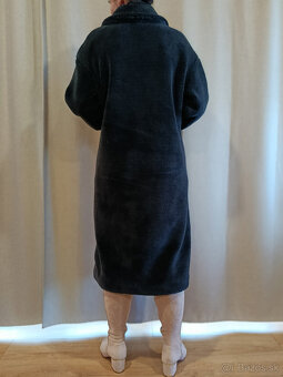 Kožuch-TEDDY čierny dlhý, M-L, ako NOVÝ - 2