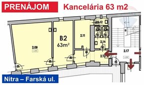 Prenájom 63 m2 komerčného priestoru “ambulancia“, ul. Farská - 2