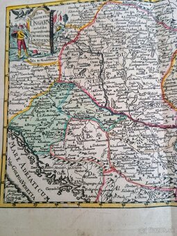 stará mapa Maďarska  1750 - 2