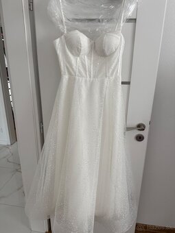 Popolnočné/svadobne šaty M/L - 2