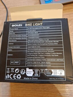 BOLEi LED sada svetiel na bicykel 100 LUX, USB, IPX5 - 2