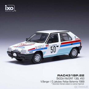 Modely Škoda Rallye Favorit, 130 a další 1:43 IXO - 2