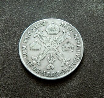 Predám 1/2 toliar 1792 H Leopold II. - 2
