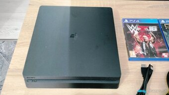 PS4 Slim s 500GB HDD + príslušenstvo a 3 hry - 2