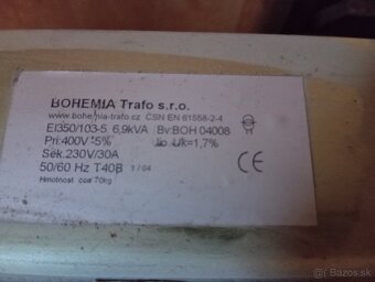 7kw oddelovacie trafo 400v na 230V - 2