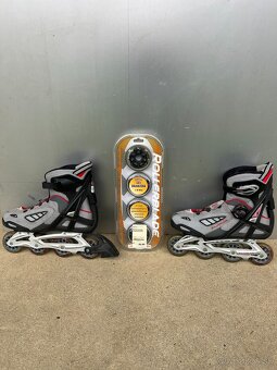 Kolieskové korčule Rollerblade-veľkosť 44 + nové kolieska - 2