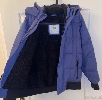 Detská zimná bunda Abercrombie & Fitch tmavomodrá 13-14 r - 2