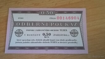 Tuzexové poukázky , bony - 2