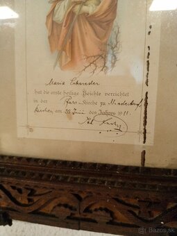 Starožitný rámeček se sakrálním obsahem - 2