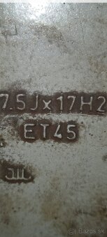 Alu disk 7,5Jx17H2,ET 45 - 2