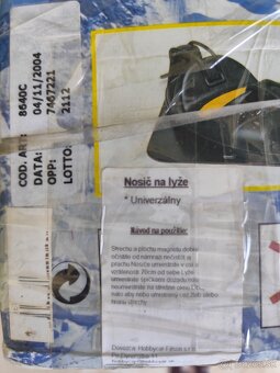 Magnetickým nosič na strechu na lyže s náhradnými gumičkami, - 2