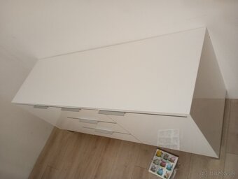komoda vysoký lesk, biela farba - 2