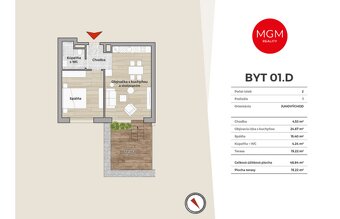 01.D - 2-izb. apartmán, 64,06 m2, DONOVALY, priamo na zjazd - 2