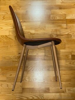 jedálenská stolička JYSK koňaková koženka 4ks - 2