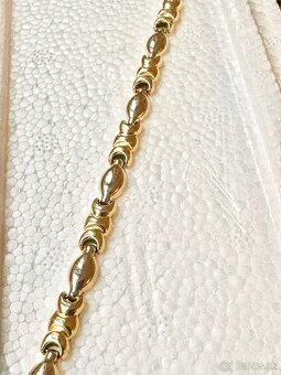 elegantný zlatý náramok dámsky 14 karát - 2