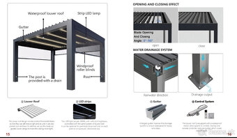 Bioklimaticka pergola 6x3m - 2