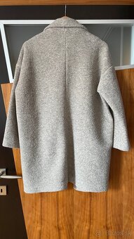 Mango Oversized béžový dámsky kabát strih coccoon XS 34 - 2