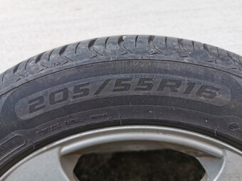 Predám pneu na diskoch 205/55 R16 5x110 - 2
