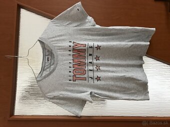 TOMMY HILFIGER originál sive damske tricko M - 2