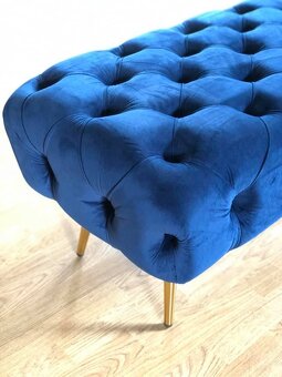 Luxusna Glamou chesterfield taburet / lavica 120 cm - 65% - 2