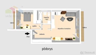 NA PREDAJ – 2-izbový byt 60 m2 v novostavbe RiverResort, Ban - 2
