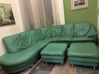 Kožená rohová sedačka - 2
