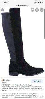 Kvalitne vysoke kožene čižmy zn. BRUGLIA v.38 a pol - 2