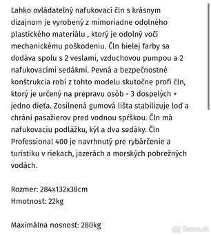 Profesionálny nafukovací čln - 2