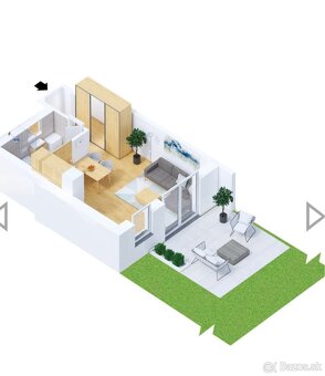 1 izbový byt so 120m2 záhradou v Modre - 2