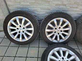 Alu disky 5x112 R16 Mercedes + 205/55 R16 zimné pneumatiky - 2