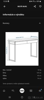 Písací stôl Bestä Burs - 2