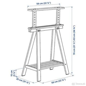 IKEA polohovatelny stôl - 2