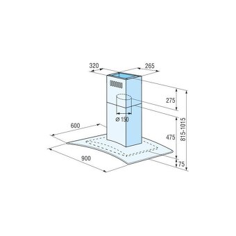 Ostrovčekový digestor Mora OO 963 G - 2