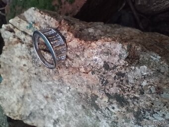 SRDIECKO ZLATO DIAMANTY ZLATY PRSTEN-14K BIELE ZLATO - 2