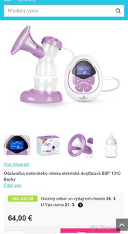 Elektrická odsávačka mlieka - 2