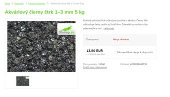 Čierny štrk do akvária - 2