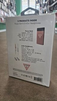 Guess sluchátka a powerbanka 4000mAh - 2