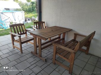 Záhradný sedací nábytok masív - 2