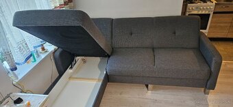 Rozkladacia rohová sedačka s úložným priestorom - 2