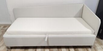 sivo - biela valenda s 2 celami, 90x200x45 cm - 2