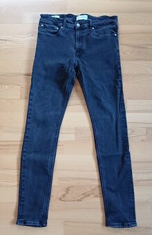 Calvin Klein čiernošedé skinny strečové - 2