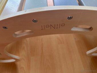 Drevená montessori hojdačka s doskou 2v1 - set pastel - 2