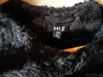 MLE Collection čierny kožuch umelý XS - 2