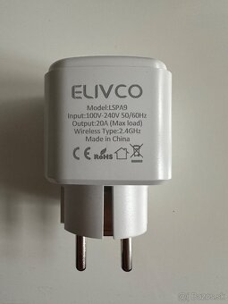 Inteligentná zásuvka Wi-Fi biela 20A - 2