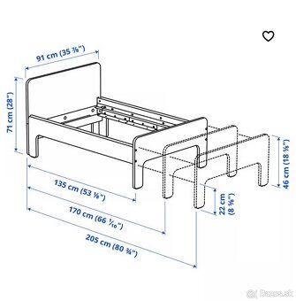 Detská rastúca posteľ IKEA - 2