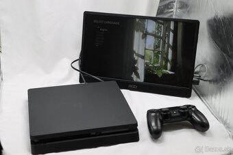 PS4 Slim 500GB + ovládač + káble - 2